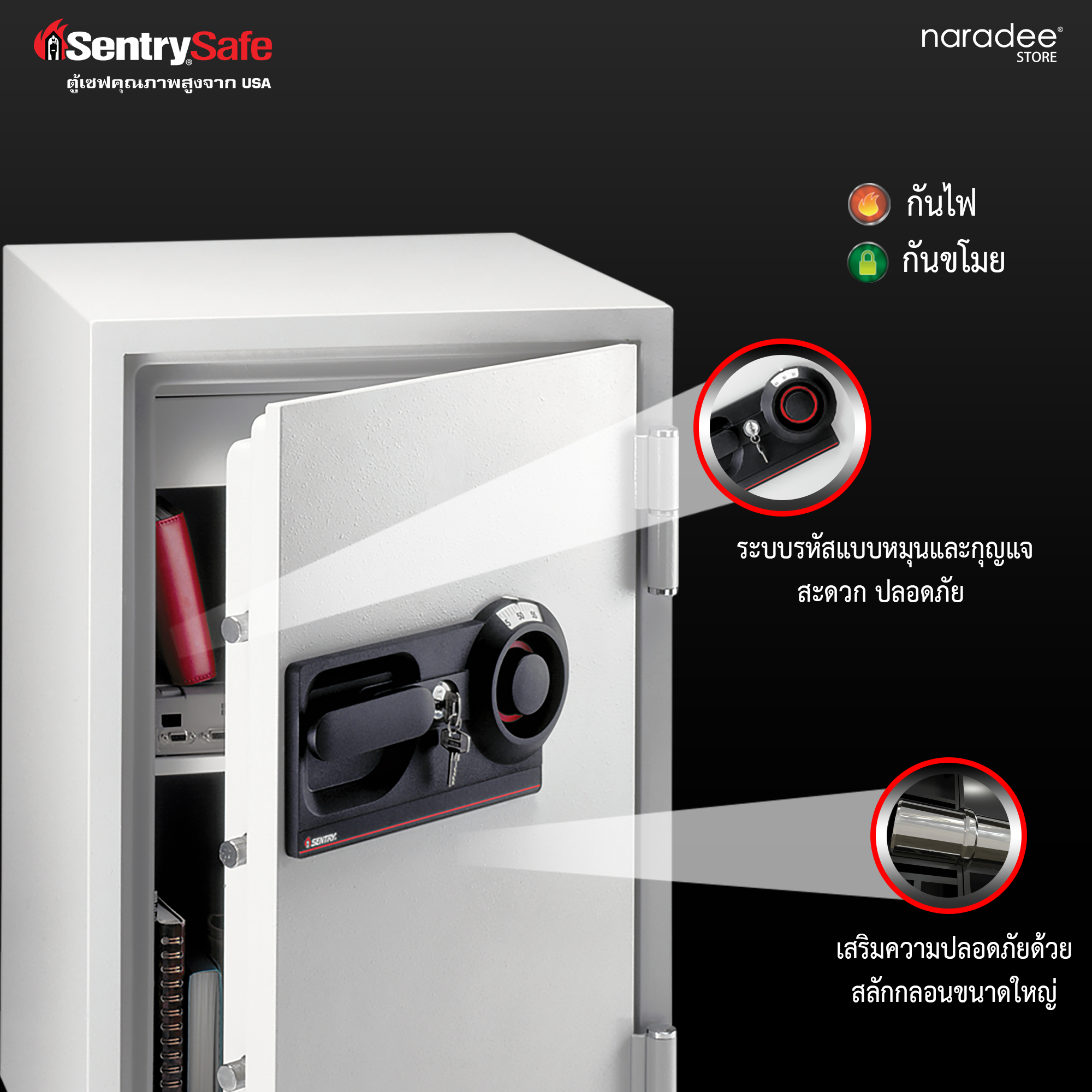 S6370 ตู้เซฟกันไฟสำหรับองค์กร ระบบรหัสหมุน