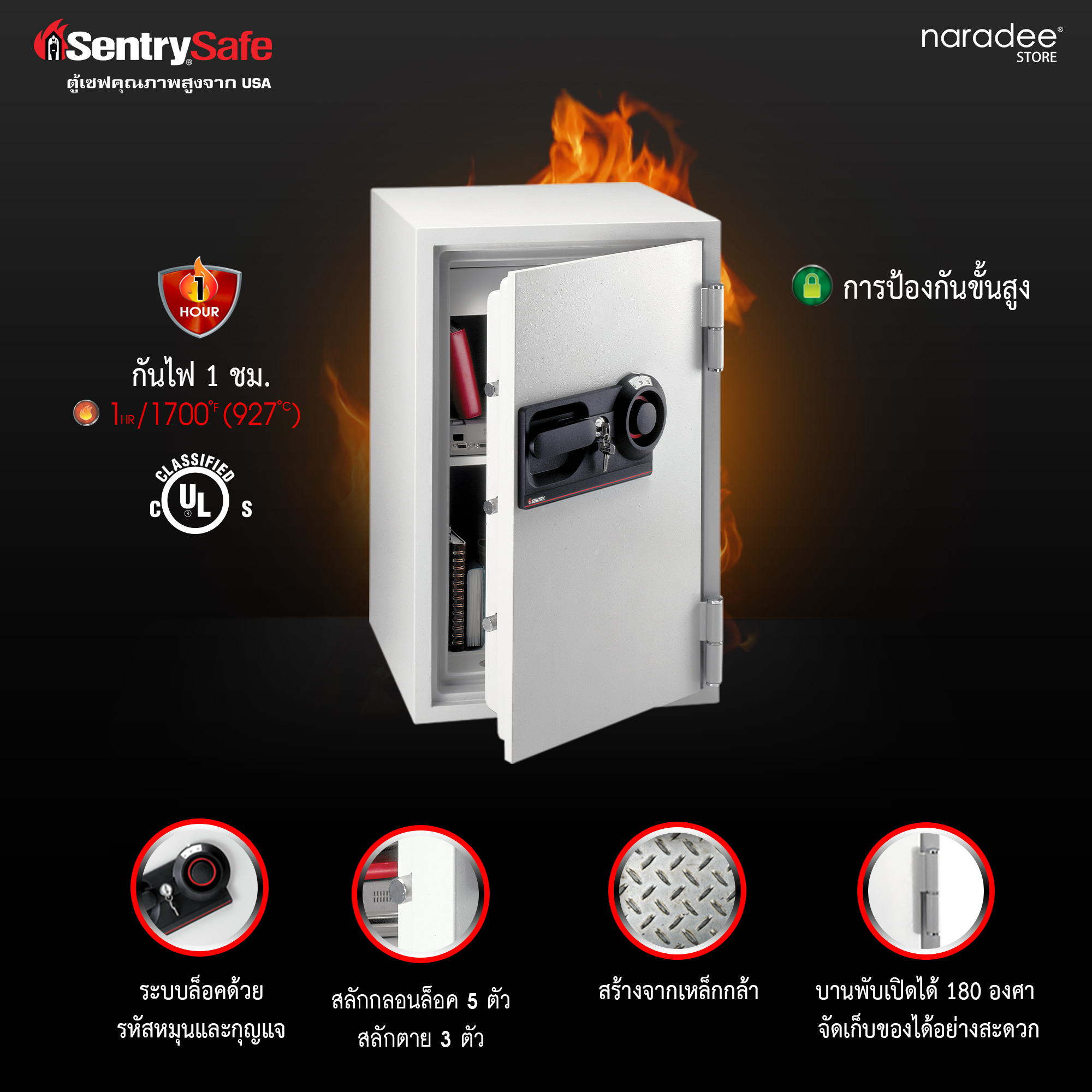 S6370 ตู้เซฟกันไฟสำหรับองค์กร ระบบรหัสหมุน