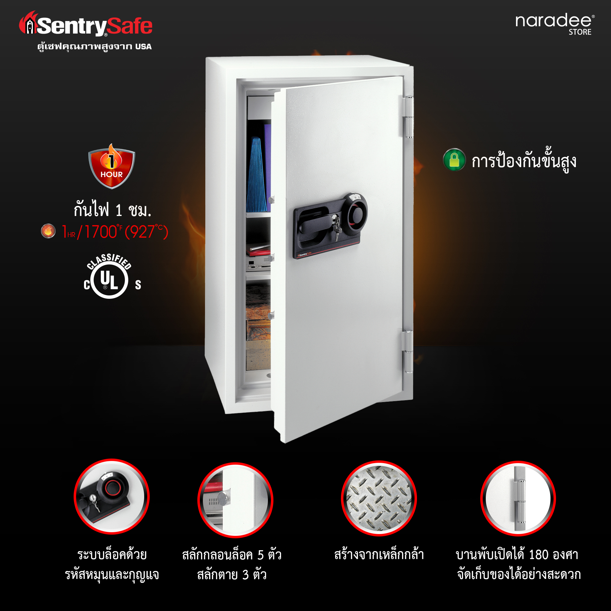 S8371 ตู้เซฟกันไฟสำหรับองค์กร ระบบรหัสหมุน