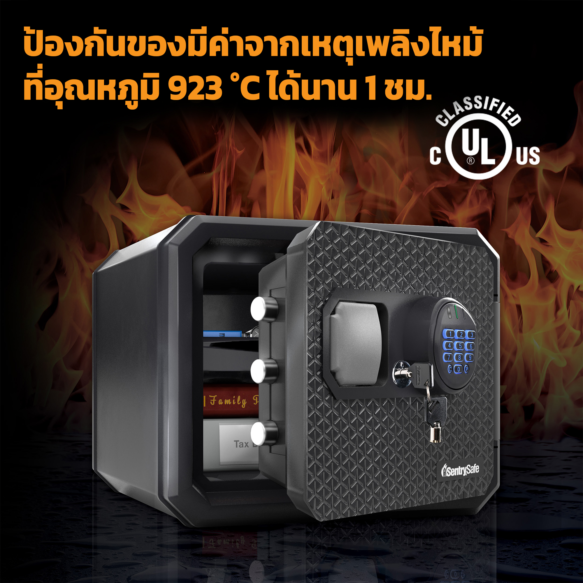 FPW082HTC ตู้เซฟกันไฟ กันน้ำ ระบบดิจิตอล