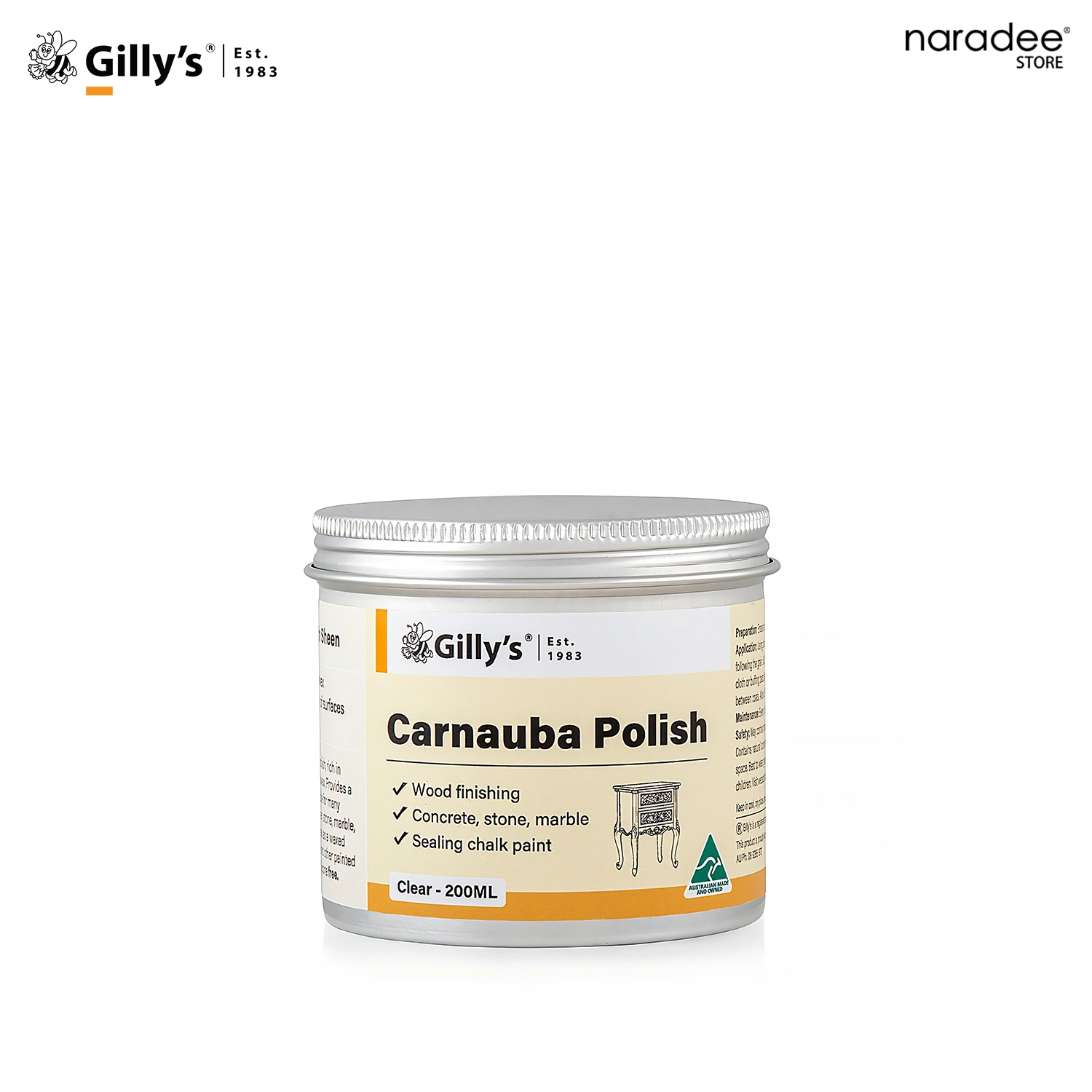 Gilly’s Carnauba polish – clear color